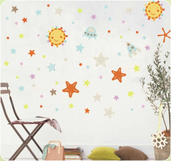 XFG141 DUVAR SÜSÜ UZAYLI DESENLİ PVC 70X50X0''5CM - 2