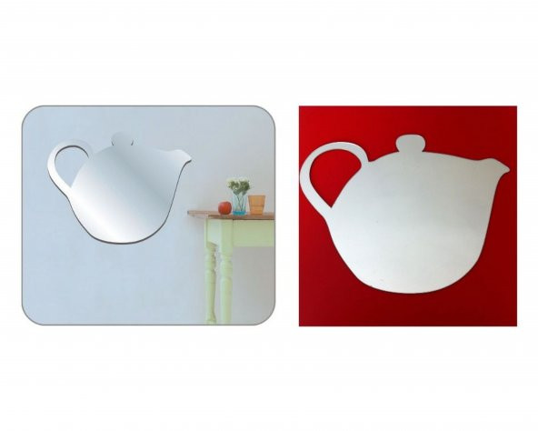 JM08019 AYNALI DUVAR SÜSÜ ÇAYDANLIK ŞEKİLLİ 20X15X0''6CM - 2
