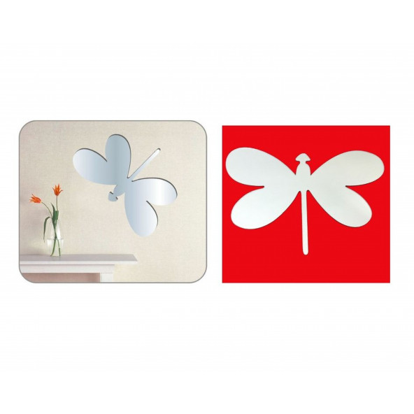 SIA JM08001 AYNALI DUVAR SÜSÜ (STİCKER) KELEBEK ŞEKİLLİ 20X13X0,6CM - 3