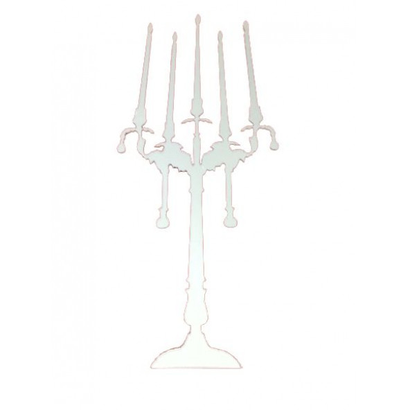 JM08030 AYNALI DUVAR SÜSÜ  ŞAMDAN ŞEKİLLİ 35X20X0''6CM - 4