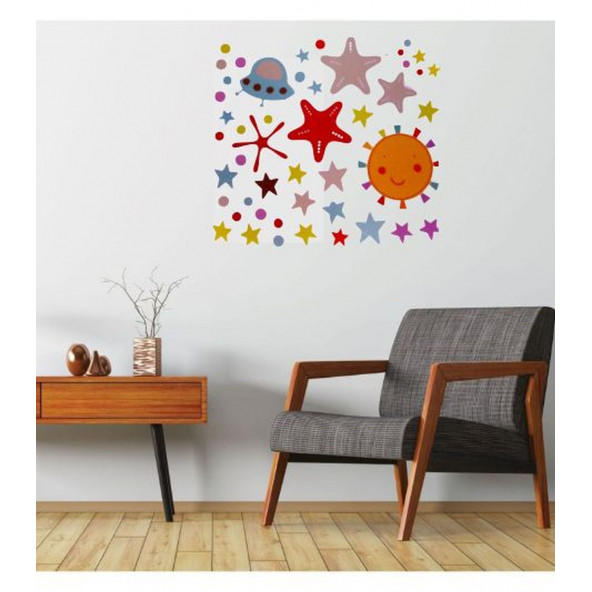 XFG141 DUVAR SÜSÜ UZAYLI DESENLİ PVC 70X50X0''5CM - 4