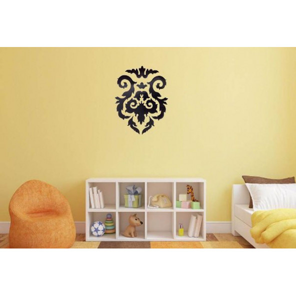 XFG030 DUVAR SÜSÜ SİYAH ÇİÇEKLİ ŞEFFAF FİLMLİ PVC 48X33X0''5CM - 4