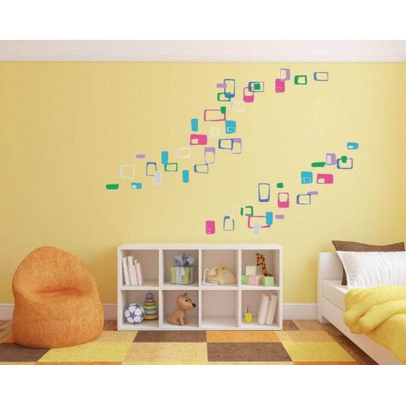 XFG011 DUVAR SÜSÜ RENKLİ KARELİ PVC 48X33X0''5CM - 5