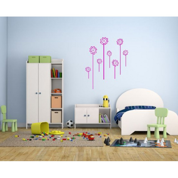 XFG029 DUVAR SÜSÜ PEMBE PAPATYALI ŞEFFAF FİLMLİ PVC 48X33X0''5CM - 3