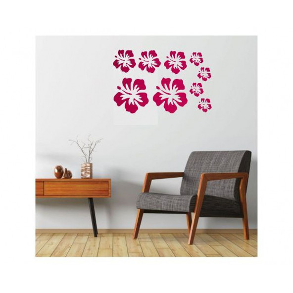 XFG028 DUVAR SÜSÜ PEMBE ÇİÇEKLİ ŞEFFAF FİLMLİ PVC 48X33X0''5CM - 3