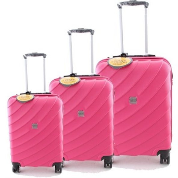 Ççs 05143 Pembe 3Lü Set Abs Valiz