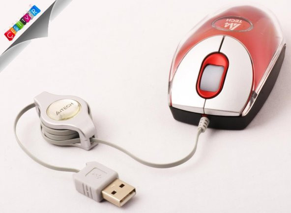 A4-Tech BW18K-1 Kırmızı Mini Usb Makaralı Mouse