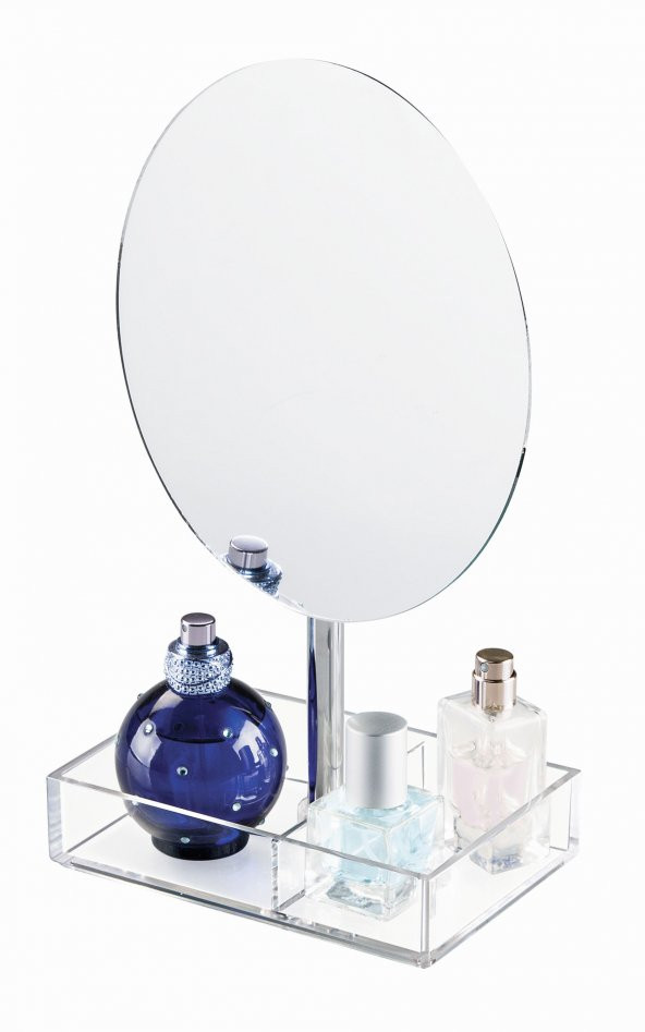 Makyaj,Takı  Aynası Ve Kozmetik Organizeri Birarada Düzenleyici  Set
