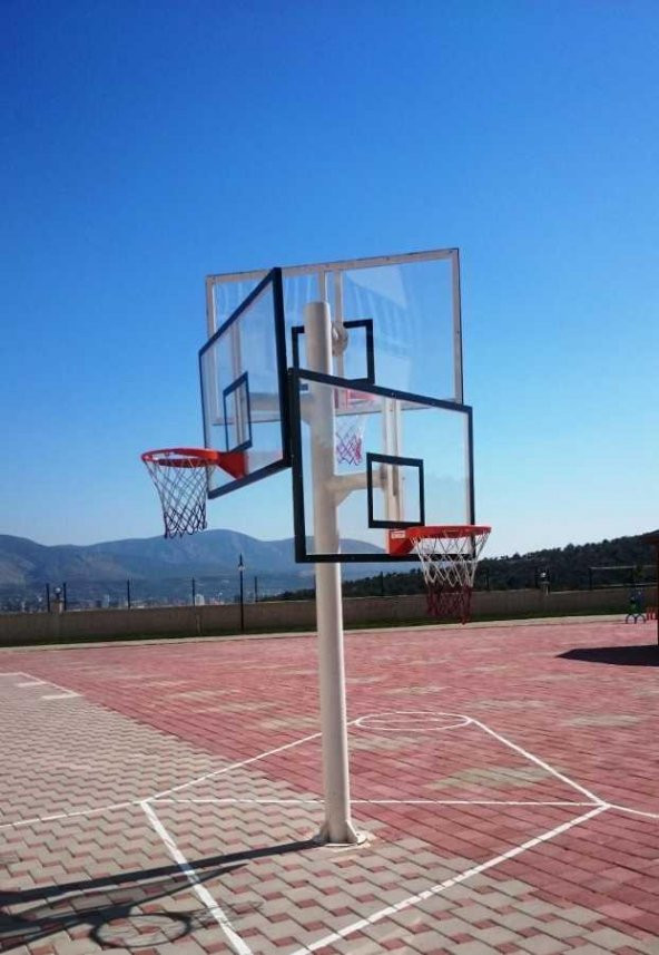 Adelinspor Basketbol Potası Üçlü Grup Kademeli Yükseklik 15mm Cam - 6