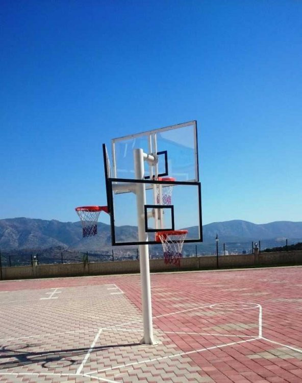 Adelinspor Basketbol Potası Üçlü Grup Kademeli Yükseklik 12mm Cam - 5