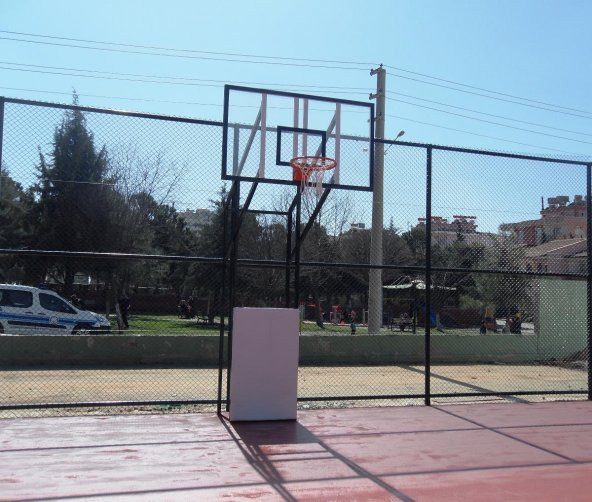 Adelinspor Diomond Basketbol Potası Sabit 4 Direk 15mm Cam Panya