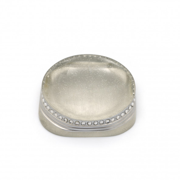 PL-9270-SDSL SABUNLUK KRİSTAL TAŞLI GÜMÜŞ POLİRESİN 12X12X2CM - 3