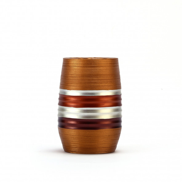 JMBS002B DİŞ FIRÇALIK METALİK KAHVE POLİRESİN 6X6X12CM - 3