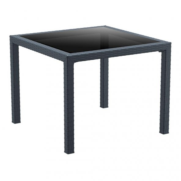 Siesta Baliza Rattan 4 Sandalyeli Kare Camlı Bahçe Masa Takımı - 2