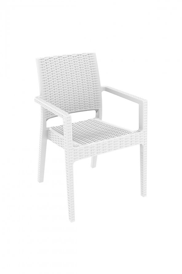 Siesta Baliza Rattan 4 Sandalyeli Kare Camlı Bahçe Masa Takımı - 10