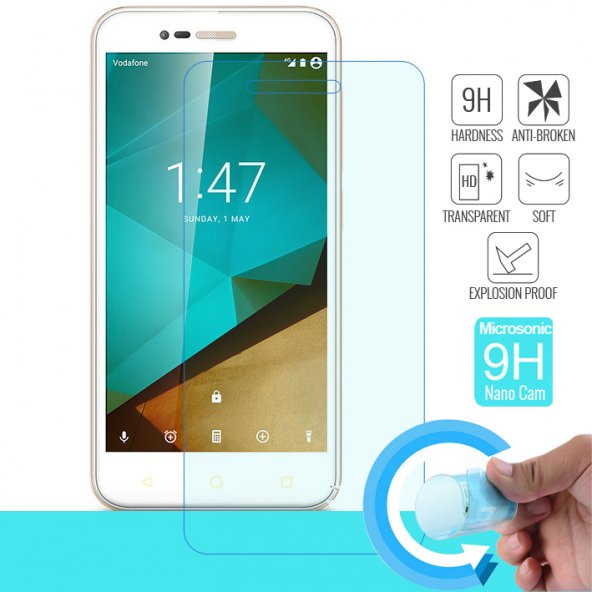 Microsonic Vodafone Smart Style 7 Nano Cam Ekran koruyucu Kırılmaz film