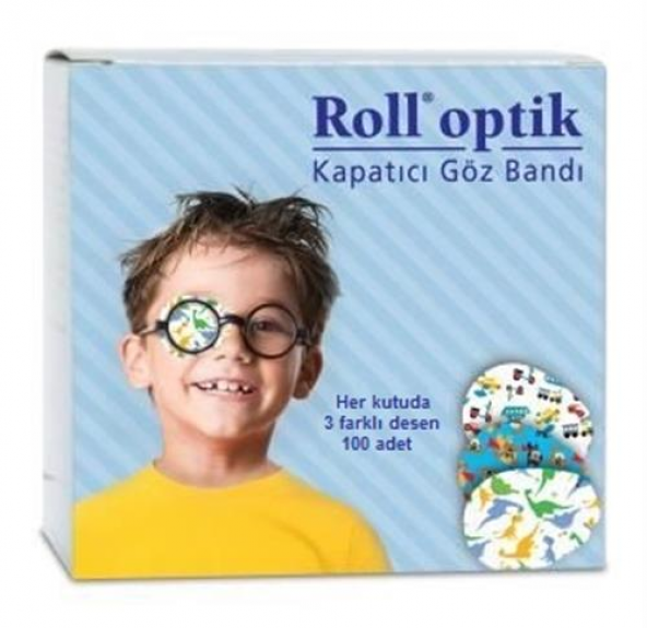Roll Optik 100 Adet Göz Kapama Bandı Erkek Çocuk 3 Desenli