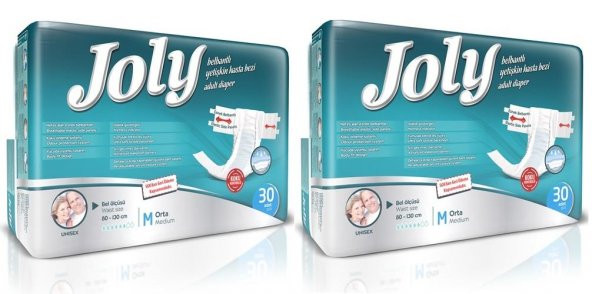 Joly Belbantlı Hasta Bezi 60 Adet M Orta Medium 30x2 Paket