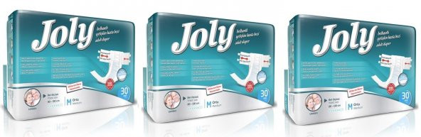 Joly Belbantlı Hasta Bezi 90 Adet M Orta Medium 30x3 Paket