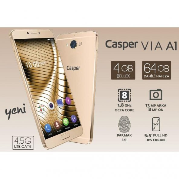 Casper Via A1 64GB Cep Telefonu Tek Çift Hat CASPER TÜRKİYE 2 YIL