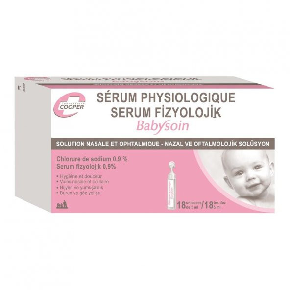 Babysoin Serum Fizyolojik 5 ml 18 Ampul SKT10/2019