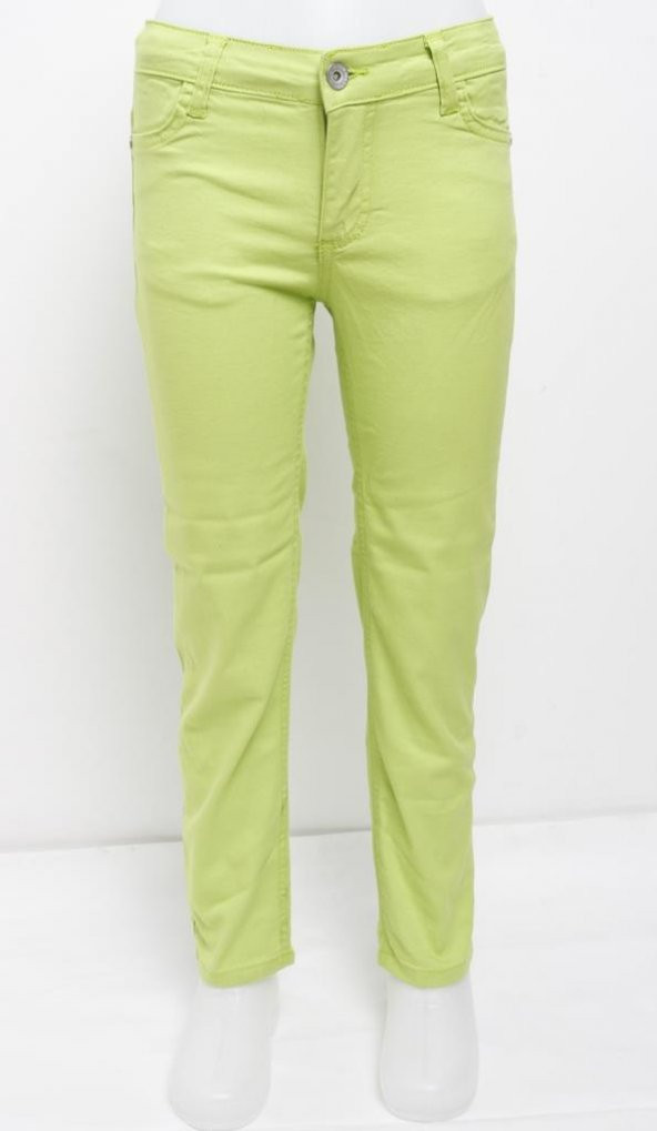 Ottomama Kız Çocuk Keten Pantolon Yeşil Renk