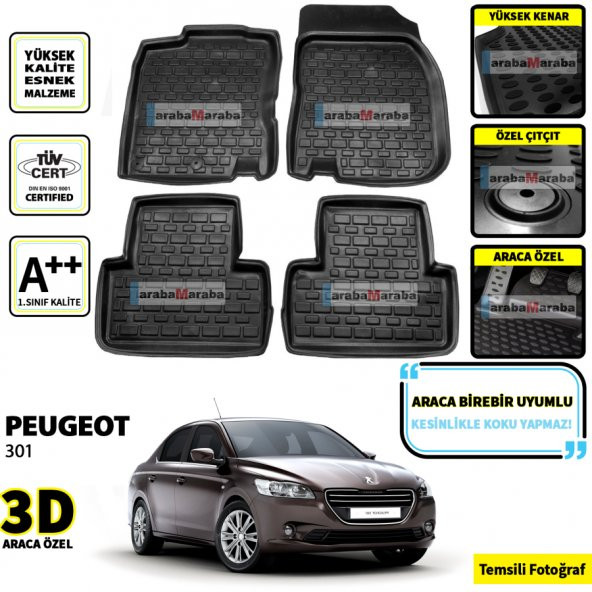 Peugeot 301 3D Oto Paspas Seti