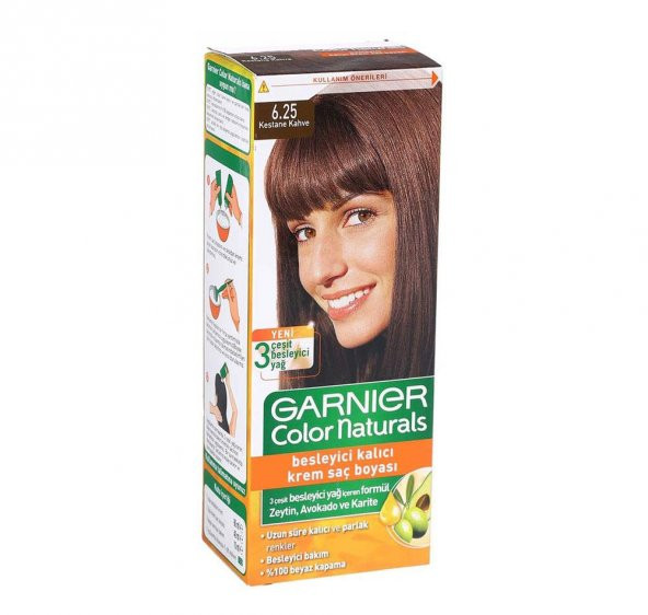 Garnıer Color Naturals Krem Saç Boyası   6.25 Kestane Kahve