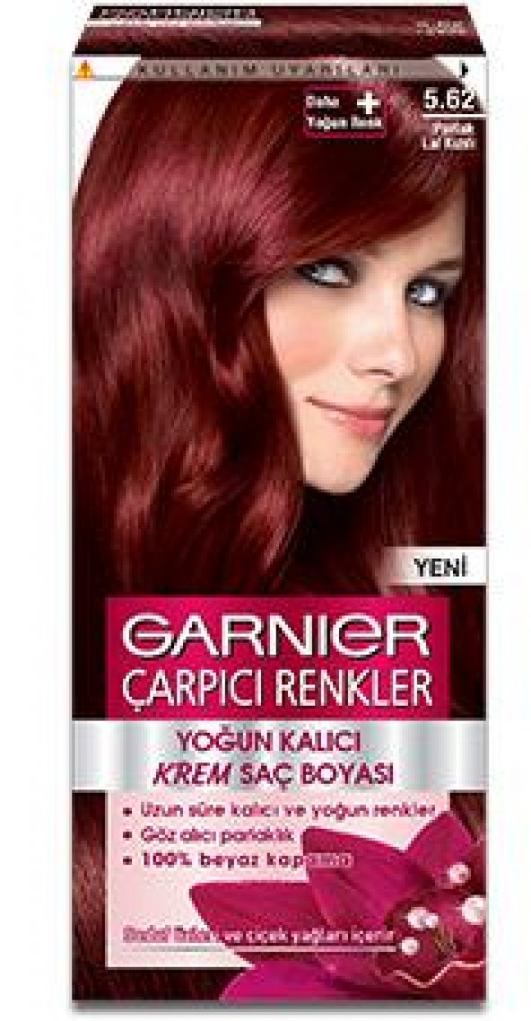 Garnıer Çarpıcı Renkler Krem Saç Boyası   5.62 Parlak Lal Kızılı