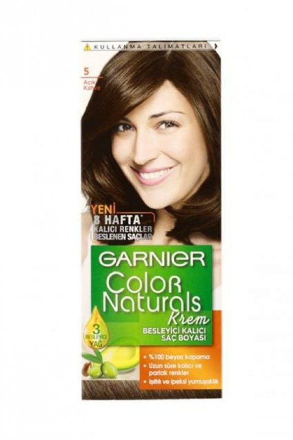 Garnıer Color Naturals Krem Saç Boyası   5 Açık Kahve