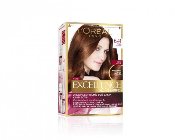 Loreal Excellence Creme Saç Boyası 6.41 Fındık Kahvesi ürün görseli 1