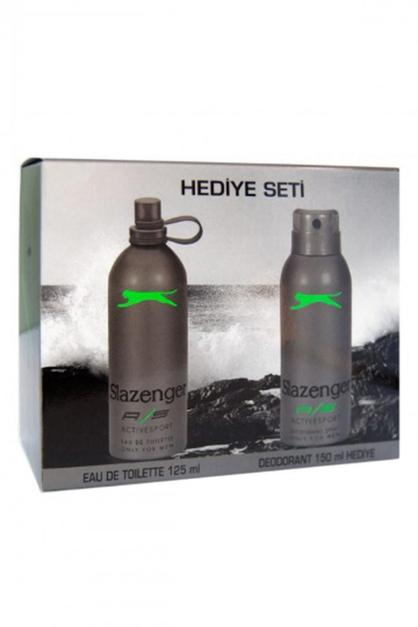 Slazenger Active Sport Yeşil Edt 125 Ml+150ml Deo Erkek Parfüm Set - 2