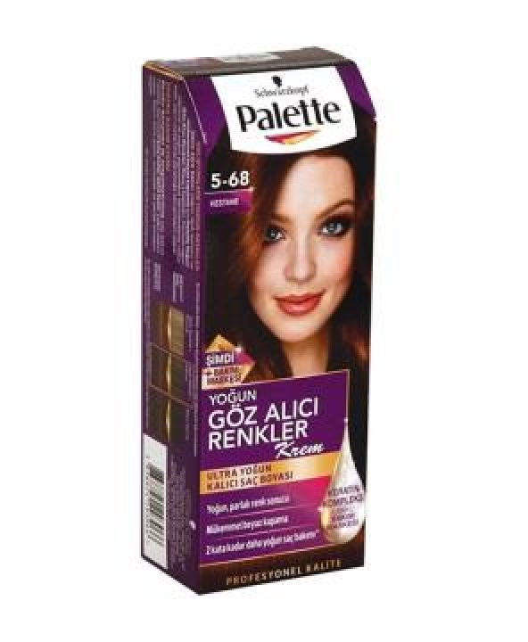 Palette Göz Alıcı Renkler Krem Saç Boyası 5-68 Kestane