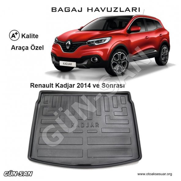 Renault Kadjar 3D Bagaj Havuzu 2014 ve Sonrası