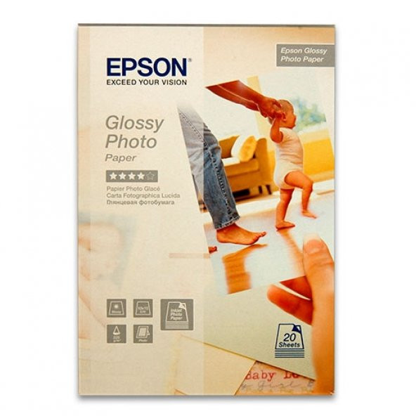 Epson orıjınal glossy 10 x 15 20 sayfa fotoğraf kağıdı