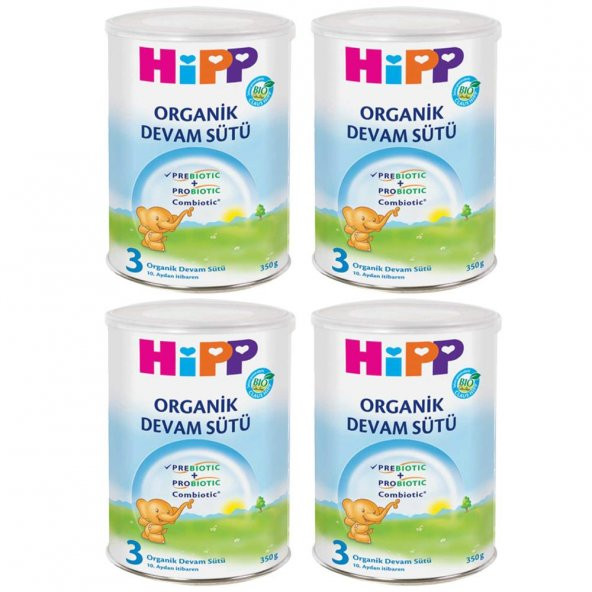 Hipp 3 Org. Combiotic 350 g  4lü devam sütü