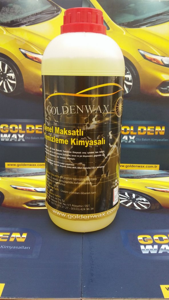 1kg Güvenli Genel Temizlik Kimyasalı Leke Çıkarıcı Koltuk Döşeme Tavan Detaylı İç Temizleme Kimyasalı Oto Kuaför İlacı 1/5 Konsantrasyon Goldenwax - 2