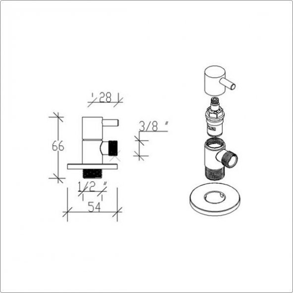 Tema Prima Taharet Musluğu Ara Musluk Aç Kapa Blister Ambalajlı - 2