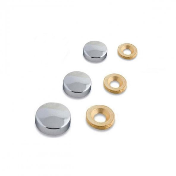 VİDA İÇİN KROM BAŞLIK TAPA 15 MM ( 10 ADET )