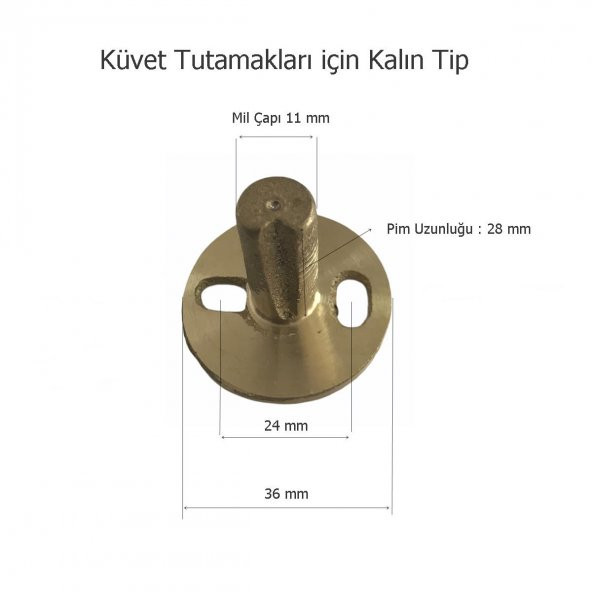 İnce Tip Banyo Aksesuar Montaj Parçası Prinç Kırılmama Garantili - 3