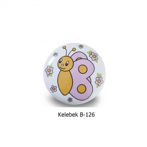 Tomurcuk Porselen Düğme Uğur Böceği Çocuk Odası Mobilya Kulp - 5