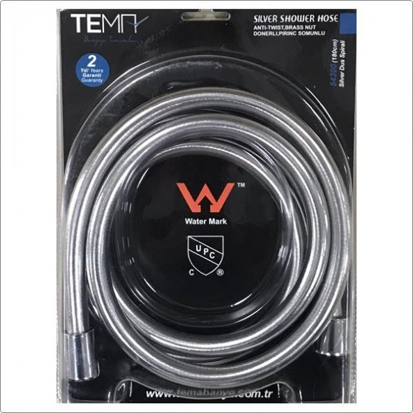 Tema Pvc Banyo Duş Hortumu Spirali Anti Twist Özellikli 180 cm - 2