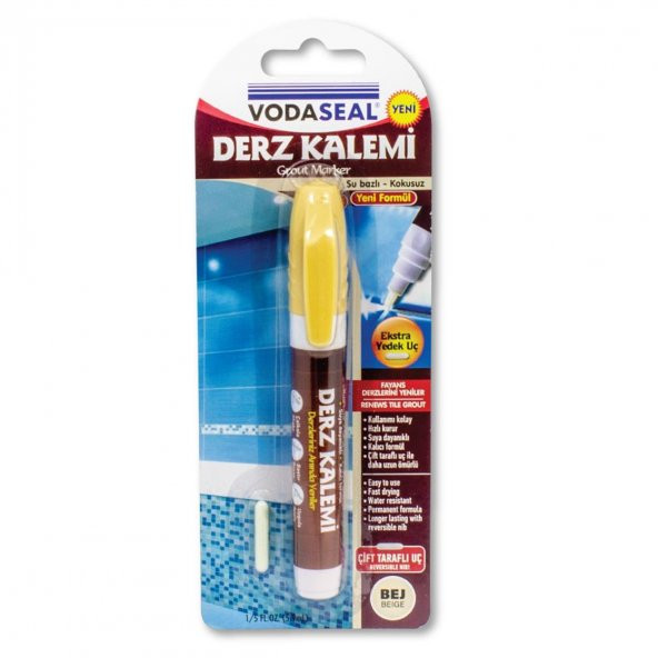 Vodaseal Fayans Derz Kalemi Yedek Uçlu Gri - 3