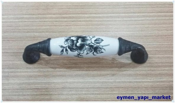 PORSELEN KULP DOLAP ÇEKMECE SİYAH GÜL 96 MM SİYAH SÜPER ÜRÜN.. - 2