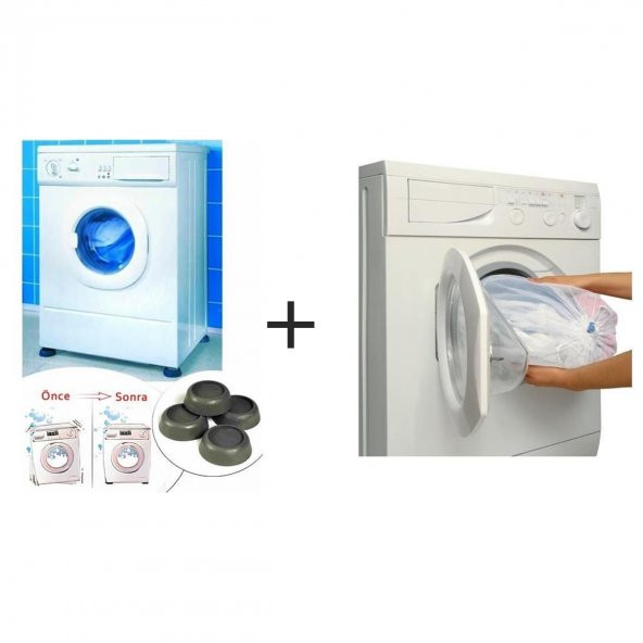 Saban Çamaşır Makinesi Titreşim Ayağı + Çamaşır Filesi 3 kg Set