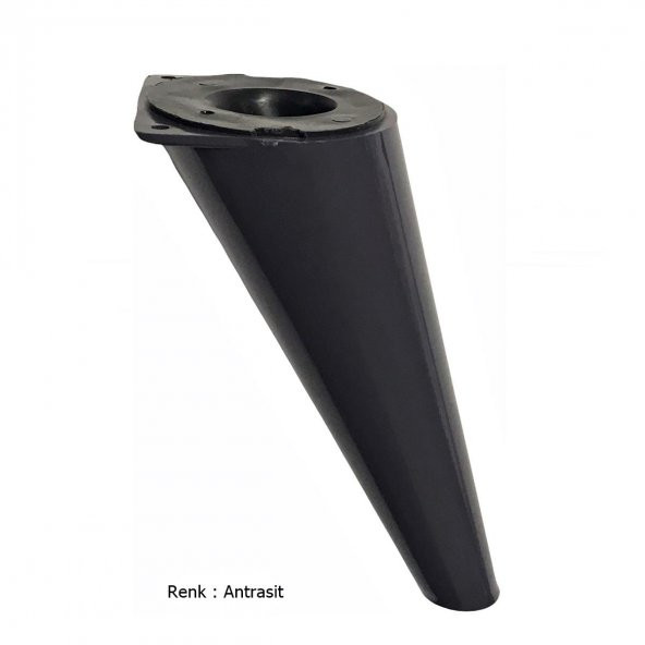 Retro Açılı Konik Plastik Mobilya Ayak Koltuk Ayağı 15 cm Ceviz - 4