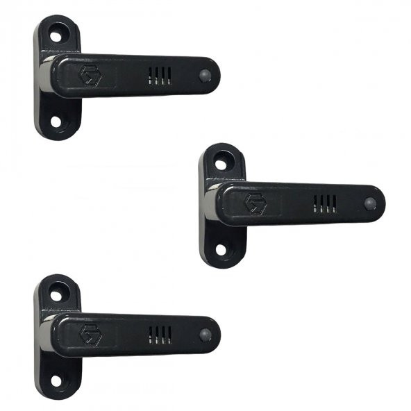 3 Adet Alarmlı Pvc Pencere Emniyet Güvenlik Kilidi Metal Beyaz - 5