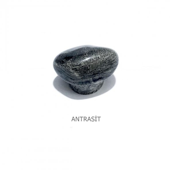 Porselen Mavi Taş Düğme Tek Vidalı Mobilya Dolap Kulp - 4