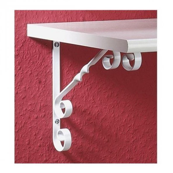 Burgulu 15 x 15 cm Dekoratif Raf Altı Raf Ayağı Konsol Beyaz - 3
