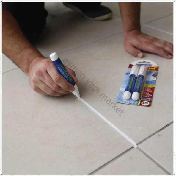 Vodaseal Fayans Derz Kalemi Yedek Uçlu Beyaz 2 li Set - 4